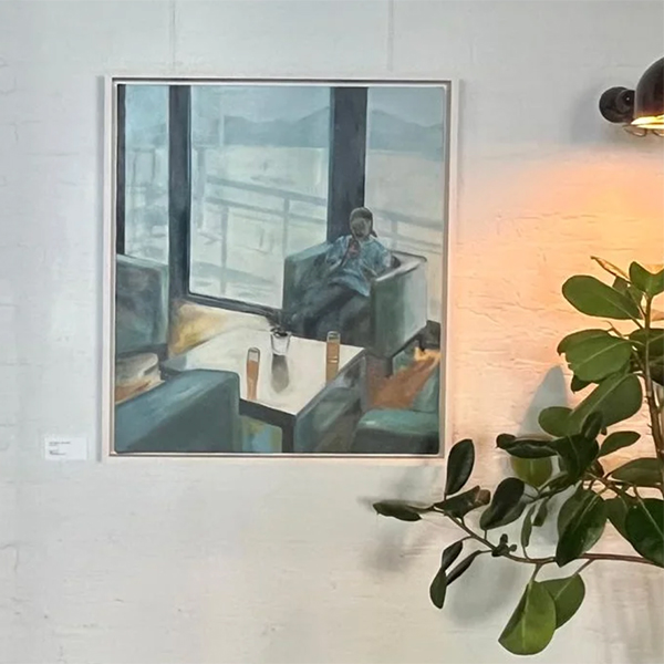 Colours painting enlivens a pale wall